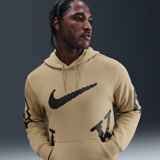 Nike Mens Nike Sportswear Club Fleece Hoodie in Brown | IH4258-297