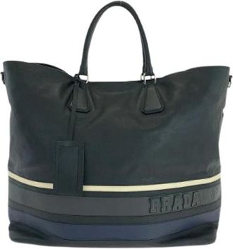 Prada Pre-owned Tote Bags, male, Multicolor, Size: ONE SIZE Pre-owned Saffiano Leather Tote Bag