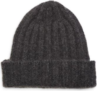 Johnstons of Elgin Byrne Cashmere & Silk Beanie in Cloud Coal Ha7232 at Nordstrom