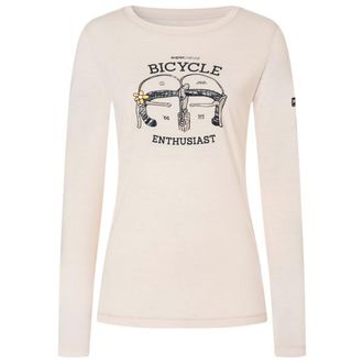 super.natural Bike Enthusiast L/S Merinolongsleeve f&uuml;r Damen | wei&szlig;
