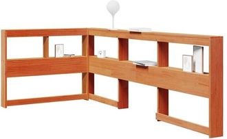 vidaXL Testiera Libreria a l Marrone Cera 90 cm Legno Massello di Pino - Vidaxl