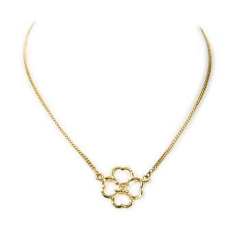 Chanel Pre-owned Womens CC Four Leaf Clover Necklace - Gold - One Size