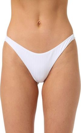 O'Neill Shorebreak Hermosa Rib Bikini Bottoms in White at Nordstrom, Size Xx-Large