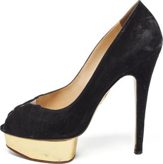 Charlotte Olympia Pumps a punta aperta Pre-owned 145mm - Nero
