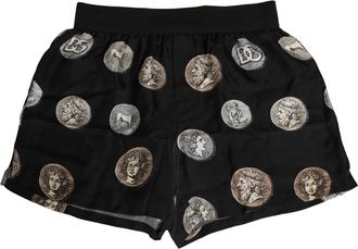 Dolce & Gabbana Black Ancient Coin Print Boxer Shorts Mens Underwear