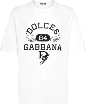 Dolce & Gabbana Witte T-shirts en Polos - Heren - T-shirts - Wit - L - Katoen - Tops