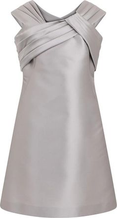 Alberta Ferretti Korte Jurk - Dames - Korte kleedjes - Grijs - L - Polyester - Kleedjes