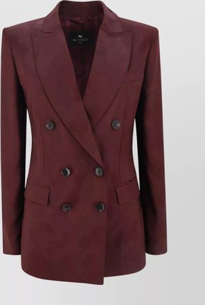 Etro floral jacquard double-breasted jacket