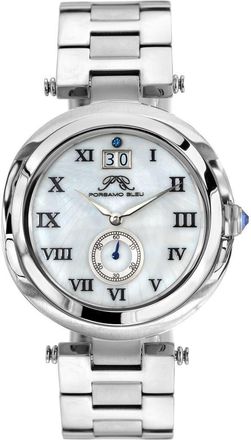 Porsamo Bleu Womens South Sea Swarovski Crystal Bracelet Watch, 40mm in Silver at Nordstrom Rack