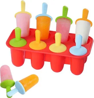 OEM Moldes De Silicona Cubitos Hielo Peque&ntilde;os, Moldes Peque&ntilde;os Silicona Cubitos Hielo, Molde Cubitos Hielo 6 Palitos Reutilizables Colores, (rojo)