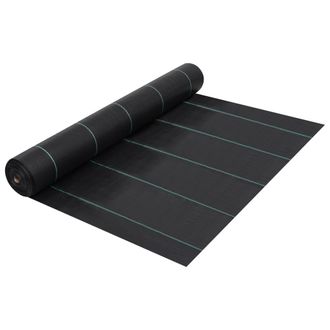 vidaXL Estera De Control De Malezas Y Ra&iacute;ces Pp Negro 2x150 M Vidaxl
