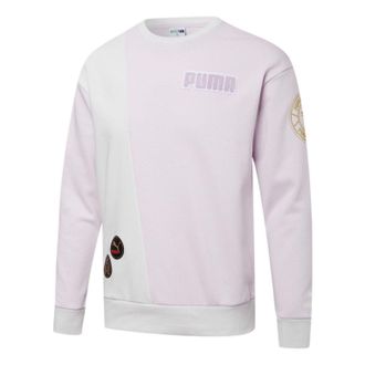 Puma Mix Badge Long Crew Sweater Purple 537008-17