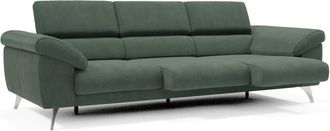 Divani.Store Sof&aacute; con 3 asientos reposabrazos con arc&oacute;n 265 cm verde