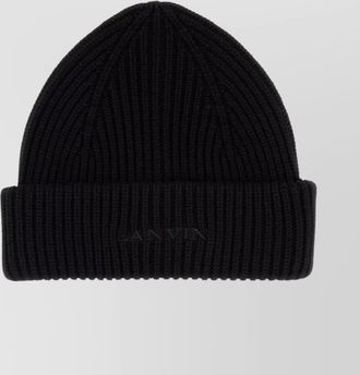 Lanvin ribbed wool beanie hat