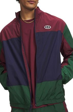 Under Armour Icon Woven Track Jacket in Forest Green/navy/white at Nordstrom, Size Xxx-Large