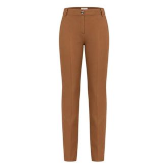 Marella Broeken, Dames, Bruin, XL, Polyester, Emmamico 2 Straight Broeken