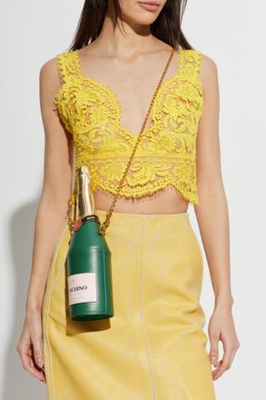 Moschino Shoulder Bag In The Shape Of Champagne, Womens, Green
