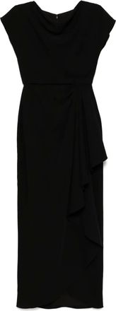 Amsale Abito da sera drappeggiato - Nero