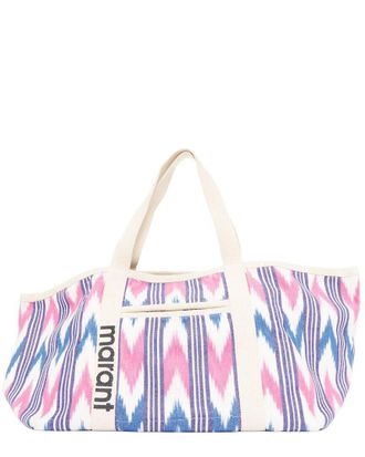 Isabel Marant Cream Canvas Darwen Print Graphic Logo Tote (Authentic Pre- Loved)