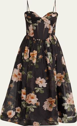 Zimmermann Luna Corset Midi Dress