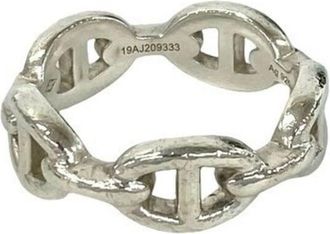 Herm&egrave;s Silver Silver 925 Band Ring (Pre-Owned)