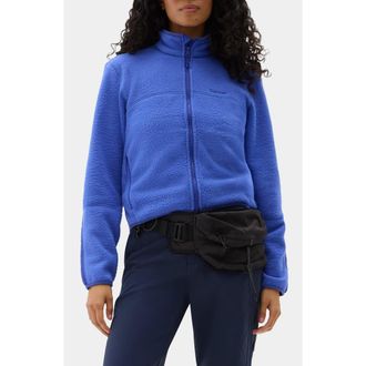 Halfdays Chapelle Water Repellent Fleece Jacket in Sapphire/Clementis Blue at Nordstrom, Size X-Large