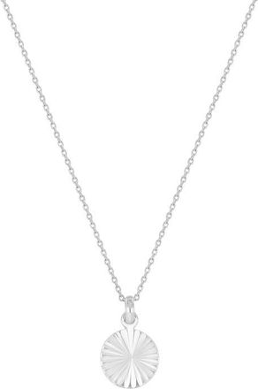 Bony Levy 14K Gold Fluted Disc Pendant Necklace in 14K White Gold at Nordstrom, Size 18