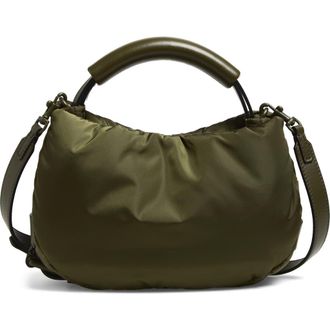 Moschino Handle Me Nylon Shoulder Bag in Military Green 85B On2 at Nordstrom