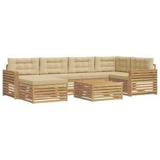 vidaXL Conjunto De Sof&aacute;s De Exterior 7 Uds. Y Beige Vidaxl