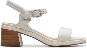 Clarks Womens Jaylan Ray Sandal, Off White Lea, 5.5 UK