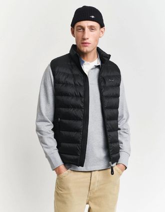 GANT Mens Light Down Gilet - Black - Size: 38/Regular
