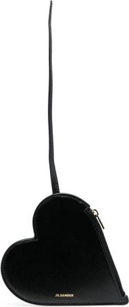 Jil Sander logo-stamp clutch bag - women - Calf Leather - One Size - Black