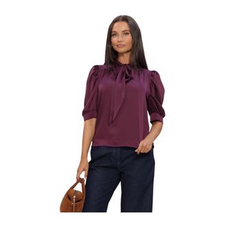 Lina Locchi Overhemden, Dames, Paars, XS, Ll-Belia Blouse
