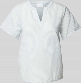 Vila Regular Fit Blusenshirt mit Tunikakragen Modell RUMANA in Hellblau, Gr&ouml;&szlig;e 34