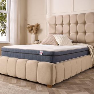 Aspire Home Accents Natural Wool Bonnell Hybrid Tufted Mattress in White | Size: Small Double