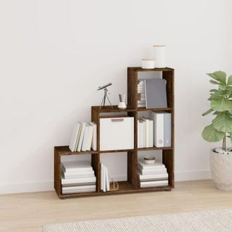 vidaXL Libreria a Scala Rovere Fumo 107 cm in Legno Multistrato Vidaxl