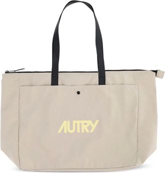 Autry Tote Bags, female, Beige, Size: ONE SIZE Bag With Logo