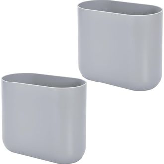 iDesign Small Plastic 1.9 Gallon / 7 L Oval Bathroom Trash Can, 2-Pack, Gray at Nordstrom
