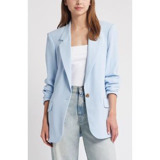 Open Edit The Curator Relaxed Blazer in Blue Subdued at Nordstrom, Size Medium