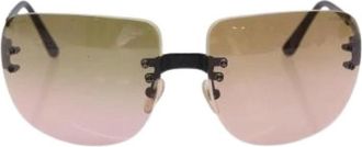 Chanel Pre-owned Accessories, female, Brown, Size: ONE SIZE Pre-owned Plastic Sunglasses