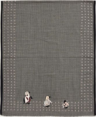 Janavi India Polka Penguin Embroidered Cashmere Shawl