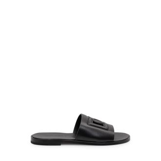 Dolce & Gabbana Sliders, male, Black, Size: 10 US Calfskin Slide