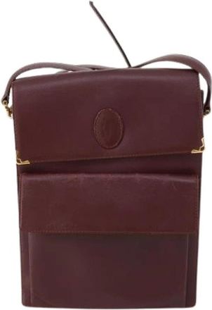 Cartier Pre-owned Vintage Leren Schoudertas - Dames - Vintage Schoudertas - Rood - ONE Size - Leer - Vintage