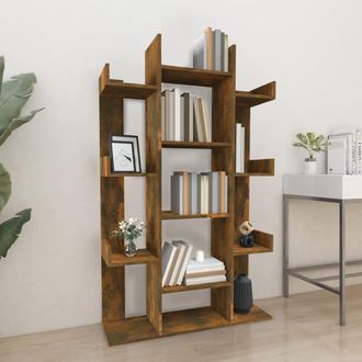 vidaXL Estanter&iacute;a De Madera Contrachapada Roble Ahumado 86x25,5x140 Cm Vidaxl