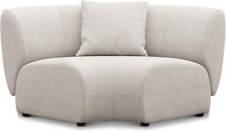 Castlery Auburn Curve Corner Sofa Customized, Cream, Spill Resistant, Modular for Sofas by Castlery