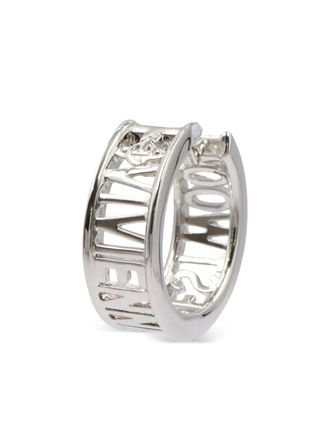 Vivienne Westwood 2020s lettered hoop earrings - unisex - Brass - One Size - Silver