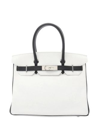 Herm&egrave;s 2020 Taurillon Clemence Birkin Retourne 30 handbag - women - Calf Leather - One Size - White