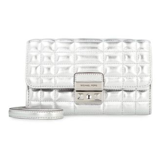 Michael Kors Tribeca Metallic Leather Convertible Crossbody Bag