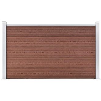 vidaXL vidaXL Pannello di Recinzione in WPC 180x105 cm Marrone