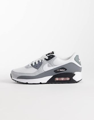 Nike Air Max Moto 90 - Sneakers bianche e grigie con memory foam rosa-Bianco